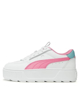 Immagine di PUMA - Sneaker da ragazza bianca e rosa in VERA PELLE con suola alta, numerata 36/39 - KARMEN REBELLE JR