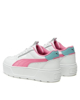 Immagine di PUMA - Sneaker da ragazza bianca e rosa in VERA PELLE con suola alta, numerata 36/39 - KARMEN REBELLE JR