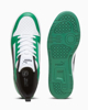 Immagine di PUMA - Sneaker da uomo verde e bianca con logo nero - REBOUND V6 LOW
