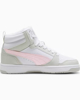 Immagine di PUMA - Sneaker alta da ragazza bianca e rosa con lacci, numerata 36/39 - REBOUND V6 MID JR