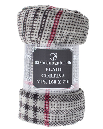 Immagine di NAZARENO GABRIELLI - Plaid grigio modello CORTINA,  cm 160x210