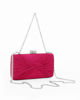 Immagine di DIVAS - Clutch fucsia in raso con fiocco e chiusura metallica