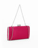 Immagine di DIVAS - Clutch fucsia in raso con fiocco e chiusura metallica