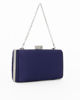 Immagine di DIVAS - Clutch blu in raso con fiocco e chiusura metallica