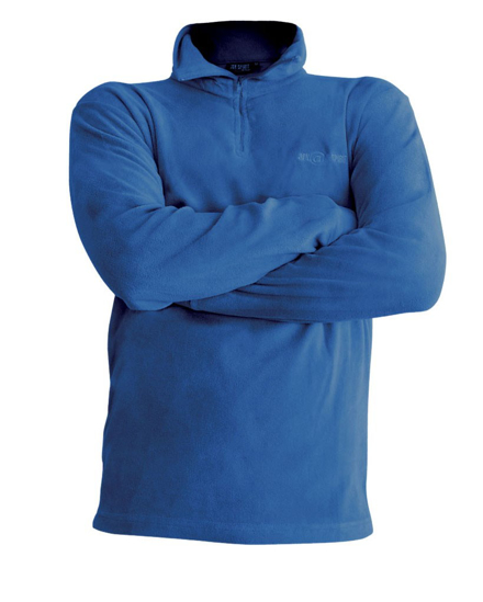 Immagine di ON SPIRIT - Micropile da uomo blu con mezza zip frontale - ETTORE