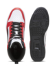 Immagine di PUMA - Sneaker alta da uomo bianca e rossa con logo nero - REBOUND V6