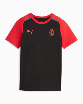 Globo E-Commerce - Calzature, Abbigliamento, Sport, Intimo, Accessori -  PUMA - Pantaloncini da calcio bambino neri e rossi in tessuto traspirante  con logo Milan