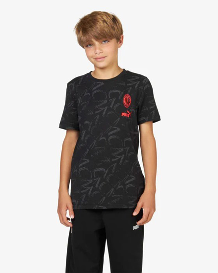 Globo E-Commerce - Calzature, Abbigliamento, Sport, Intimo, Accessori -  PUMA - T shirt da bambino nera e rossa con logo Milan