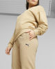 Immagine di PUMA - Pantalone tuta da donna beige con logo nero