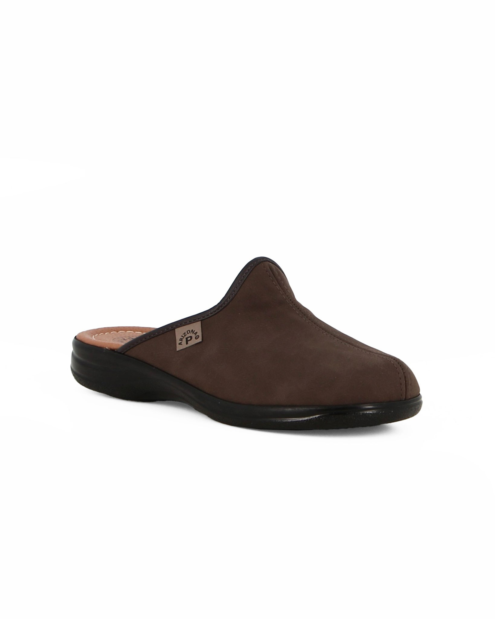 ARIZONA pantofole uomo con sottopiede in pelle art.3805 (46 EU, marrone
