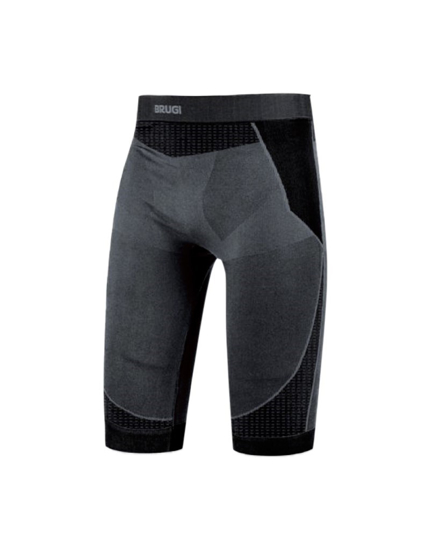 Immagine di BRUGI - Pantaloni corti intimi da uomo termici neri in tessuto traspirante