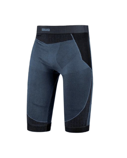 Immagine di BRUGI - Pantaloni corti intimi da uomo termici blu in tessuto traspirante