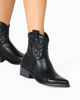 Immagine di ZOE - Stivaletto texano nero con zip laterale, tacco 4CM