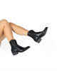 Immagine di ZOE - Stivaletto texano nero con zip laterale, tacco 4CM