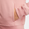 Immagine di NIKE - Felpa da donna rosa in tessuto traspirante con zip frontale e cappuccio