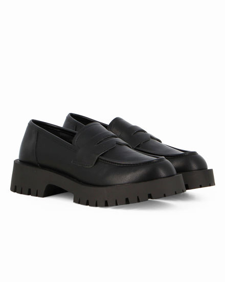 Immagine di TATOO - Mocassino nero con suola track
