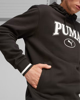 Immagine di PUMA - Felpa da uomo nera con cappuccio e logo bianco