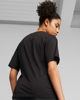 Immagine di PUMA - T shirt relaxed fit da donna nera con logo bianco