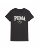Immagine di PUMA - T shirt da donna nera con logo bianco