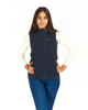 Immagine di ON SPIRIT - Pile smanicato da donna blu scuro con zip frontale - LUCIA