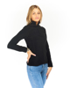 Immagine di ON SPIRIT - Micropile da donna nero con mezza zip frontale - VALENTINA