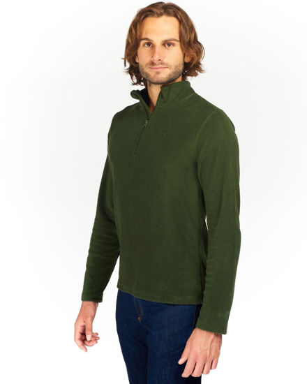 Immagine di ON SPIRIT - Micropile da uomo verde con mezza zip frontale - VITTORIO