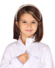 Immagine di ON SPIRIT - Pile da bambina bianco con zip frontale - DANIELA