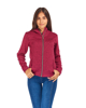 Immagine di ON SPIRIT - Pile da donna fuchsia melange con cappuccio e zip frontale - LORETTA