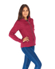 Immagine di ON SPIRIT - Pile da donna fuchsia melange con cappuccio e zip frontale - LORETTA