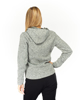 Immagine di ON SPIRIT - Pile da donna grigio melange con cappuccio e zip frontale - LORETTA