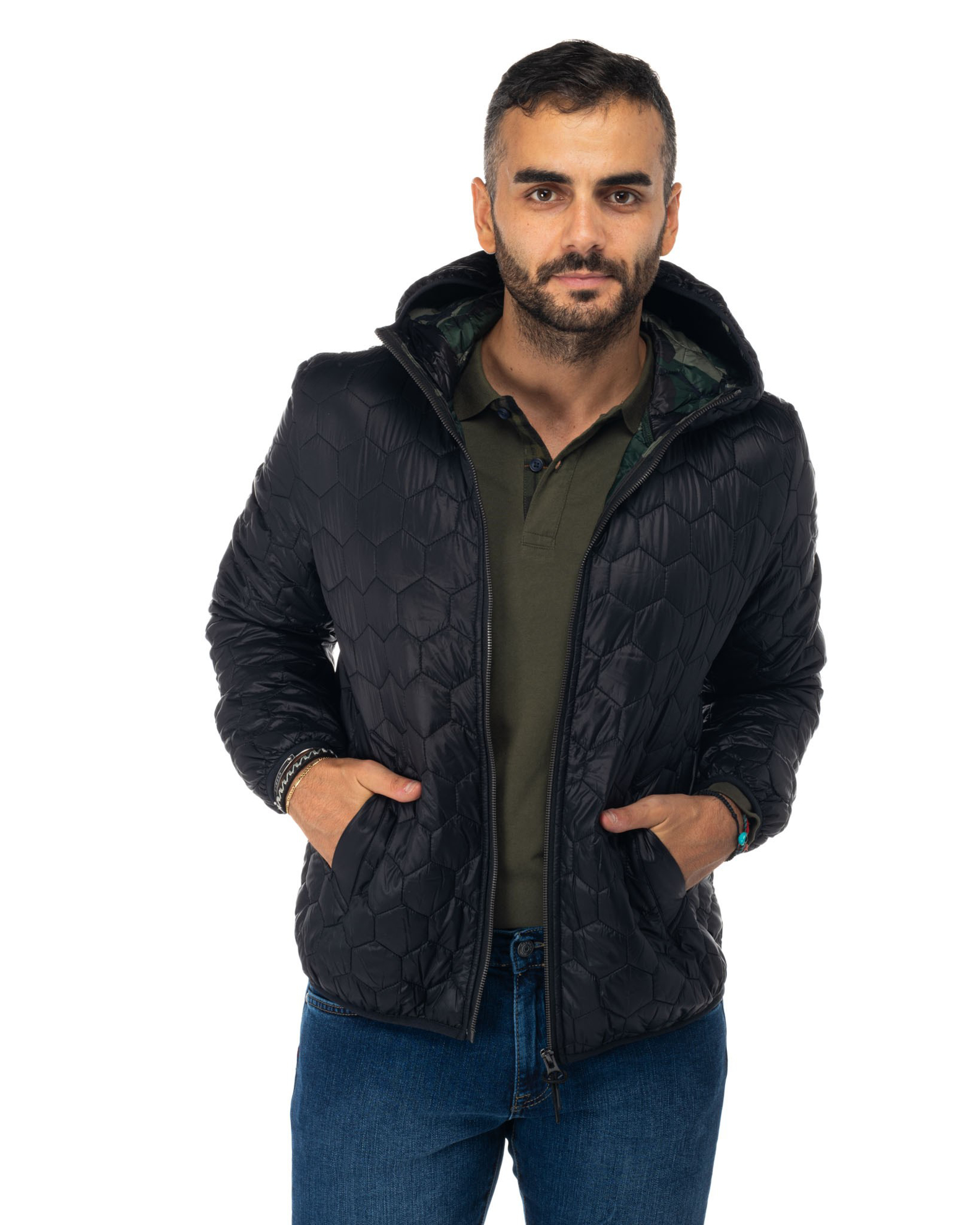 Moncler Giubbino Haluk 100 Grammi A Righe L19511A00007/F70