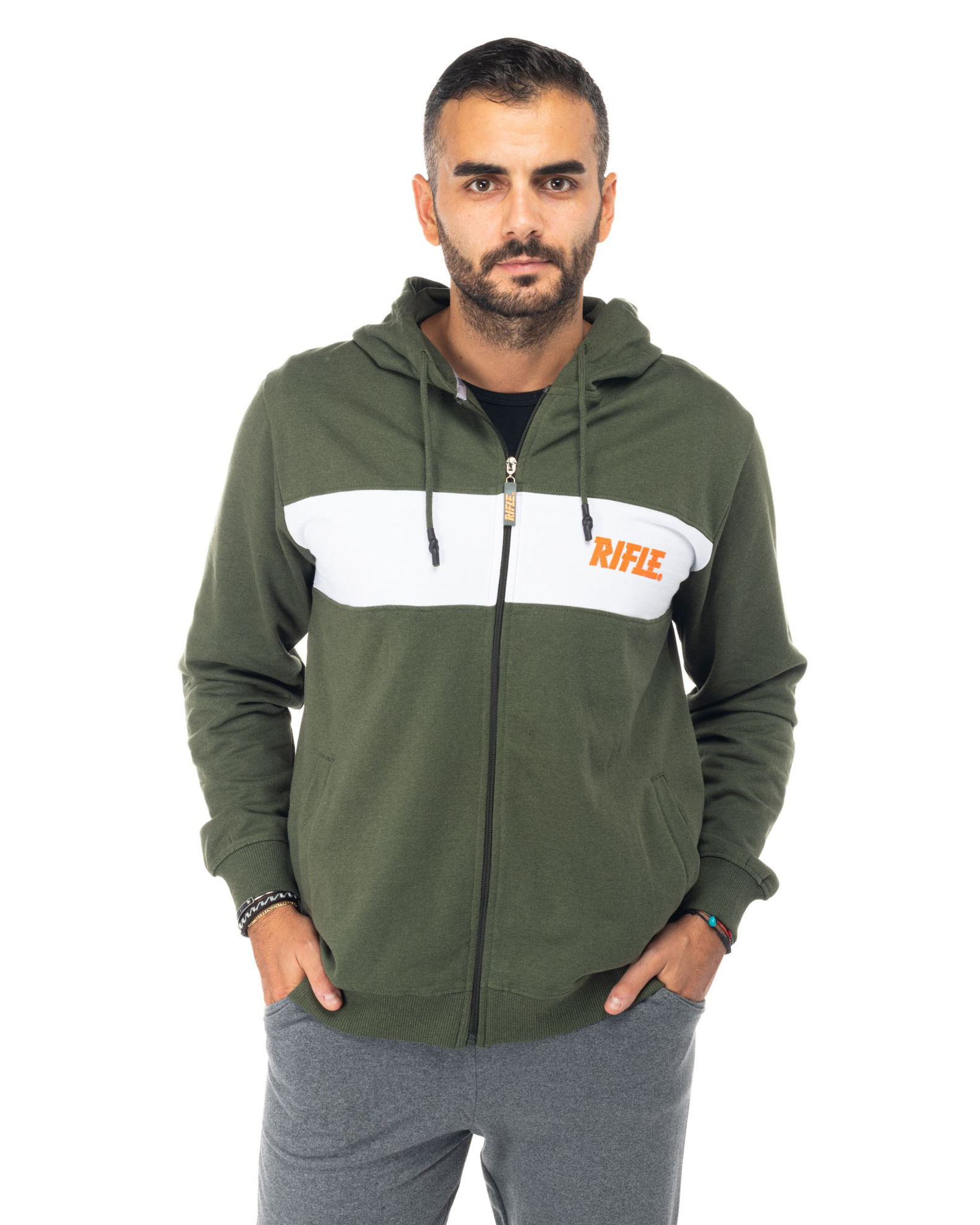 Felpa Con Zip E Cappuccio Uomo James+Nicholson JN8026 – Taglie S-5XL, Vari Colori