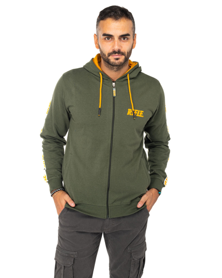 Immagine di RIFLE - UOMO FELPA FULL ZIP CON CAPPUCCIO