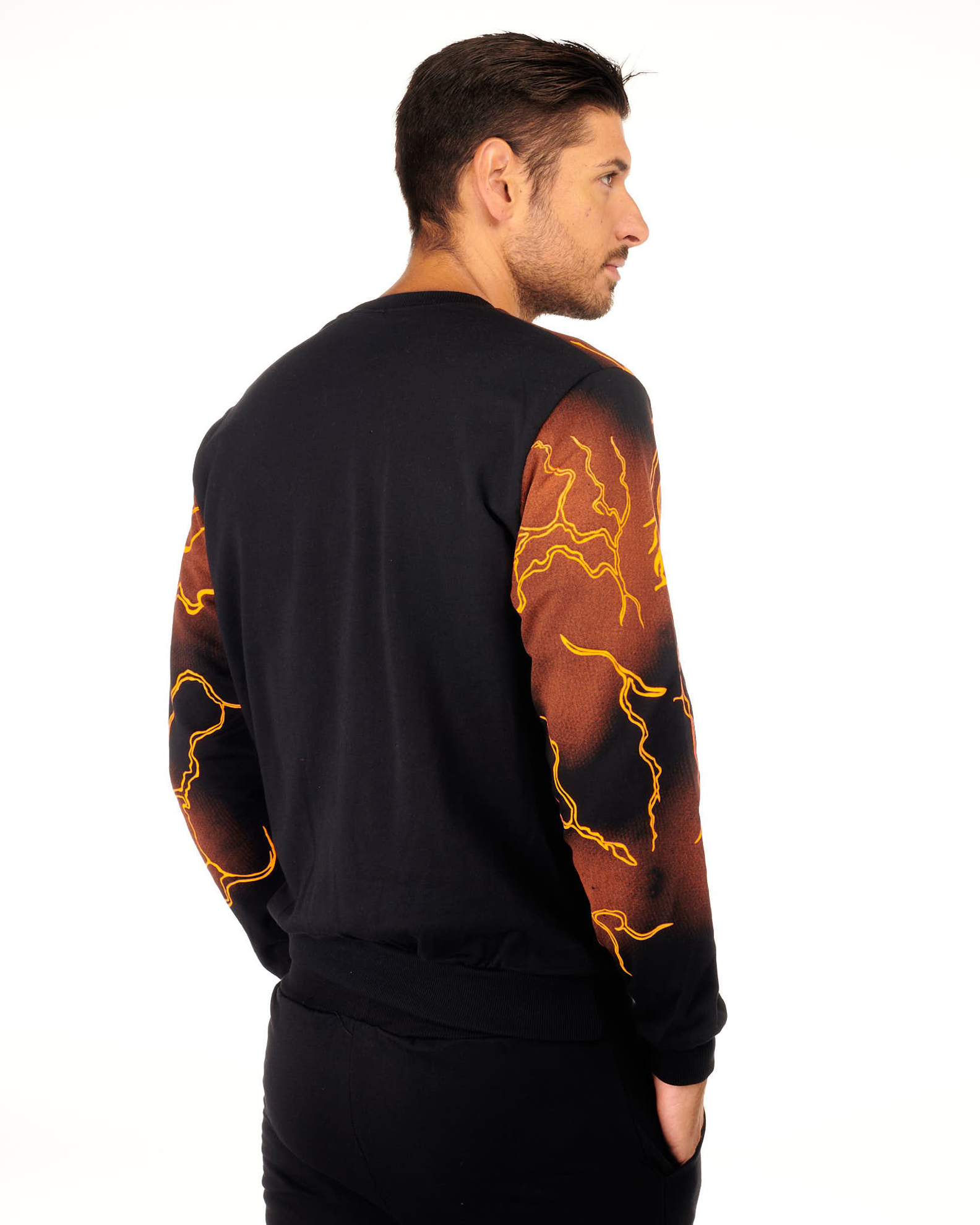 Felpa Uomo Callaway Girocollo, Nero/grigio Erica, Taglia XL, Pullover Nuova Con Etichetta