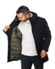 Immagine di ON SPIRIT - Giubbotto parka da uomo nero in SOFTSHELL idrorepellente antivento e traspirante con cappuccio e zip frontale - ERIC