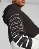 Immagine di PUMA - Felpa da uomo bianca e nera con cappuccio e stampa logo laterale