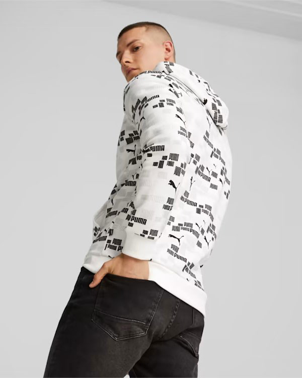 felpa nera con stampa