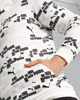 Immagine di PUMA - Felpa da uomo bianca con stampa logo nera e cappuccio
