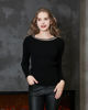 Immagine di BACHATA - MAGLIA NERA CON DETTAGLIO CATENA CON STRASS SUL COLLO