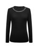 Immagine di BACHATA - MAGLIA NERA CON DETTAGLIO CATENA CON STRASS SUL COLLO