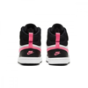 Immagine di NIKE - Sneaker alta da bambina nera e bianca con dettagli rosa fluo, numerata 21/27 - COURT BOROUGH MID 2 TD