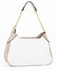Immagine di ENRICO COVERI - Borsa a spalla bianca e beige con parte frontale trapuntata