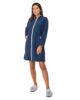 Immagine di NOTTI MAGICHE - Vestaglia da donna in pile blu con cuori modello NADIA , MADE IN ITALY