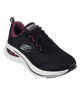 Immagine di SKECHERS - Scarpa da donna nera e viola in mesh traspirante con soletta in memory foam traspirante