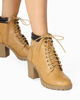 Immagine di MISS GLOBO - Tronchetto beige con zip laterale e lacci, tacco 7cm