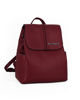 Immagine di ENRICO COLLEZIONE - Zaino bordeaux con patta, tasche laterali e coulisse