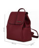 Immagine di ENRICO COLLEZIONE - Zaino bordeaux con patta, tasche laterali e coulisse