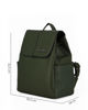 Immagine di ENRICO COLLEZIONE - Zaino verde con patta, tasche laterali e coulisse