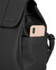 Immagine di ENRICO COLLEZIONE - Zaino nero con patta, tasche laterali e coulisse