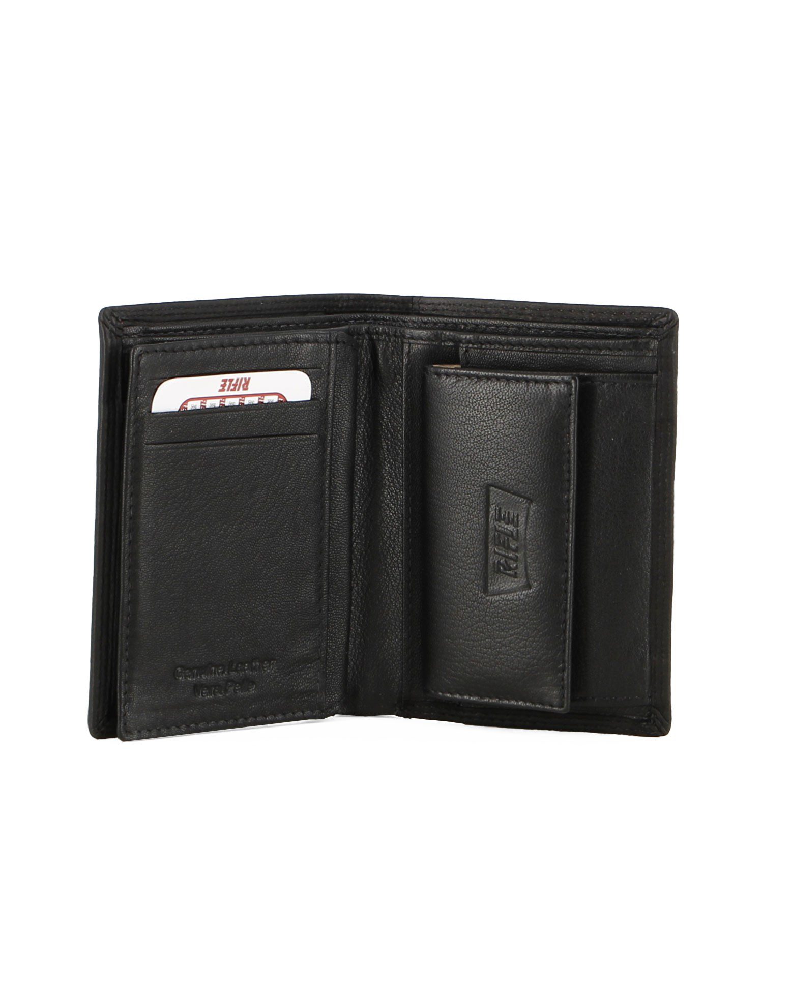 Flevado Portafoglio Uomo In Vera Pelle Con Catena E Protezione RFID - Modello Roberto, Nero, 12 Cm - Moderno E Sicuro